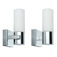 Wandleuchte Gemini in Chromfarben max. 40 Watt - Chromfarben, Basics, Glas/Metall (8,5/19,5/10,5cm) - Paulmann