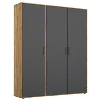 Ormar S Klasičnim Vratima Voyager - siva/hrast Artisan, Moderno, drvni materijal/plastika (140/194/53cm) - Modern Living