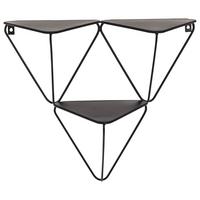 Wandregal in Schwarz - Schwarz, Modern, Metall (48/42/22cm) - Mömax