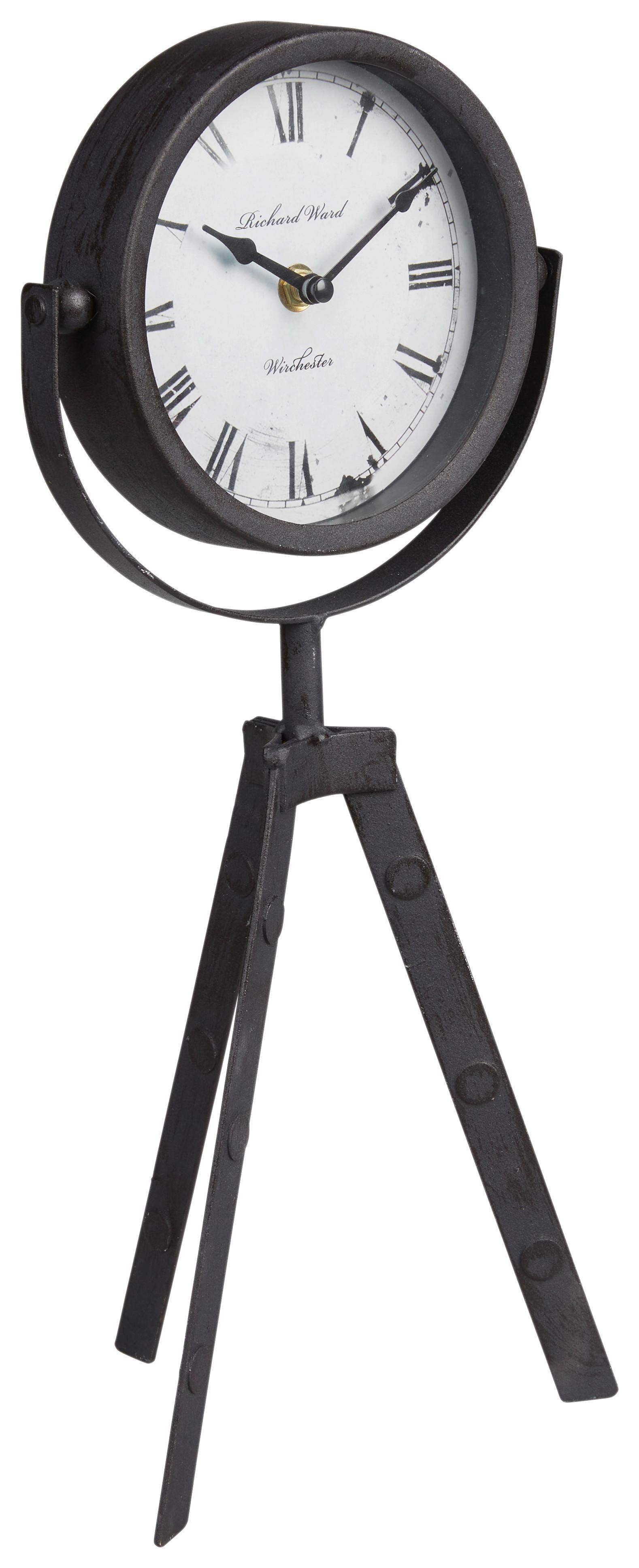Asztali Óra Dia - fekete/fehér, Modern, fém (19/14,5/42cm)