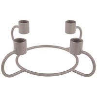 Kerzenhalter Mira in Taupe - Taupe, Metall (24/7cm) - Visiona