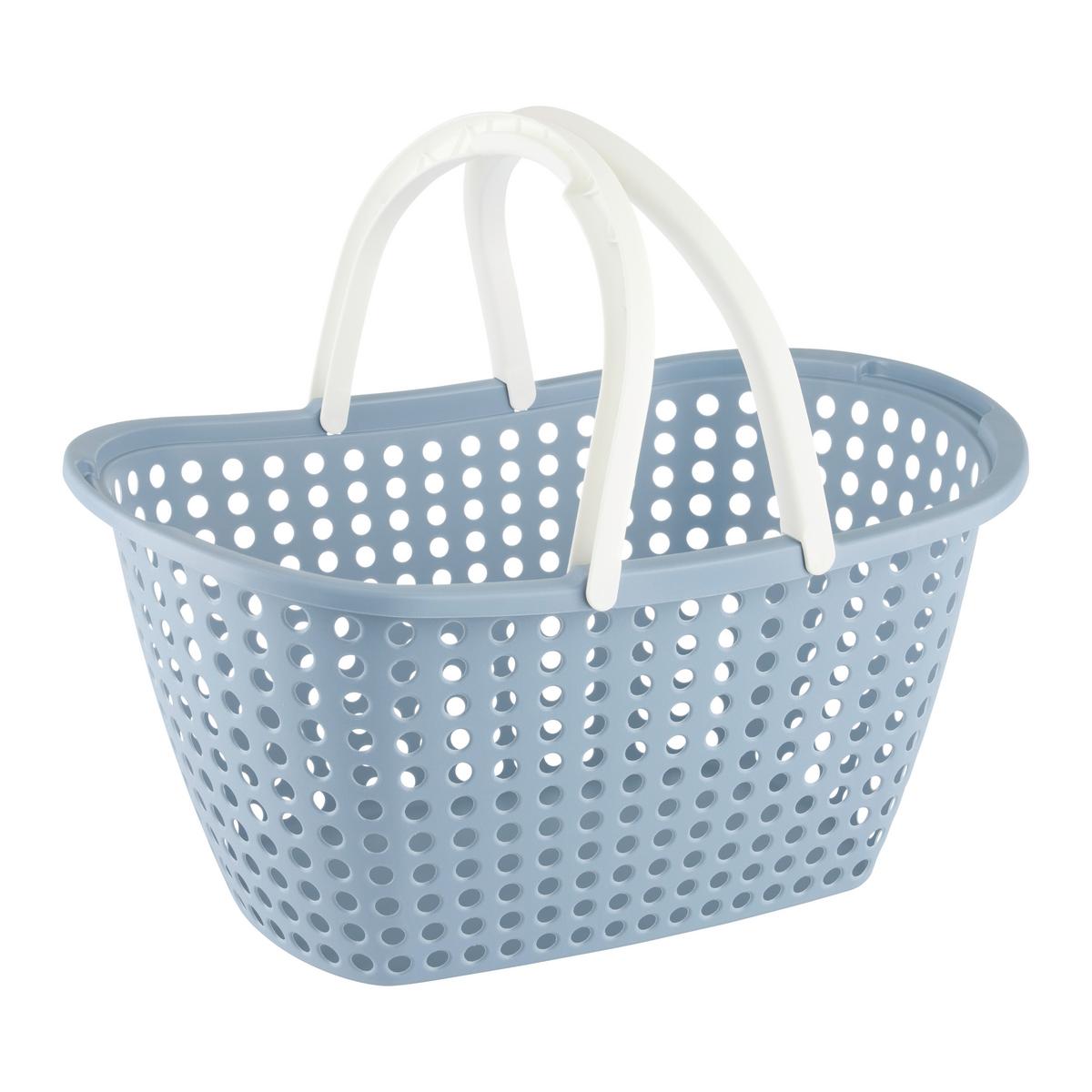 Nakupovalna Košara Anna - pastelno modra, Konvencionalno, umetna masa (31/22/44cm) - Mömax