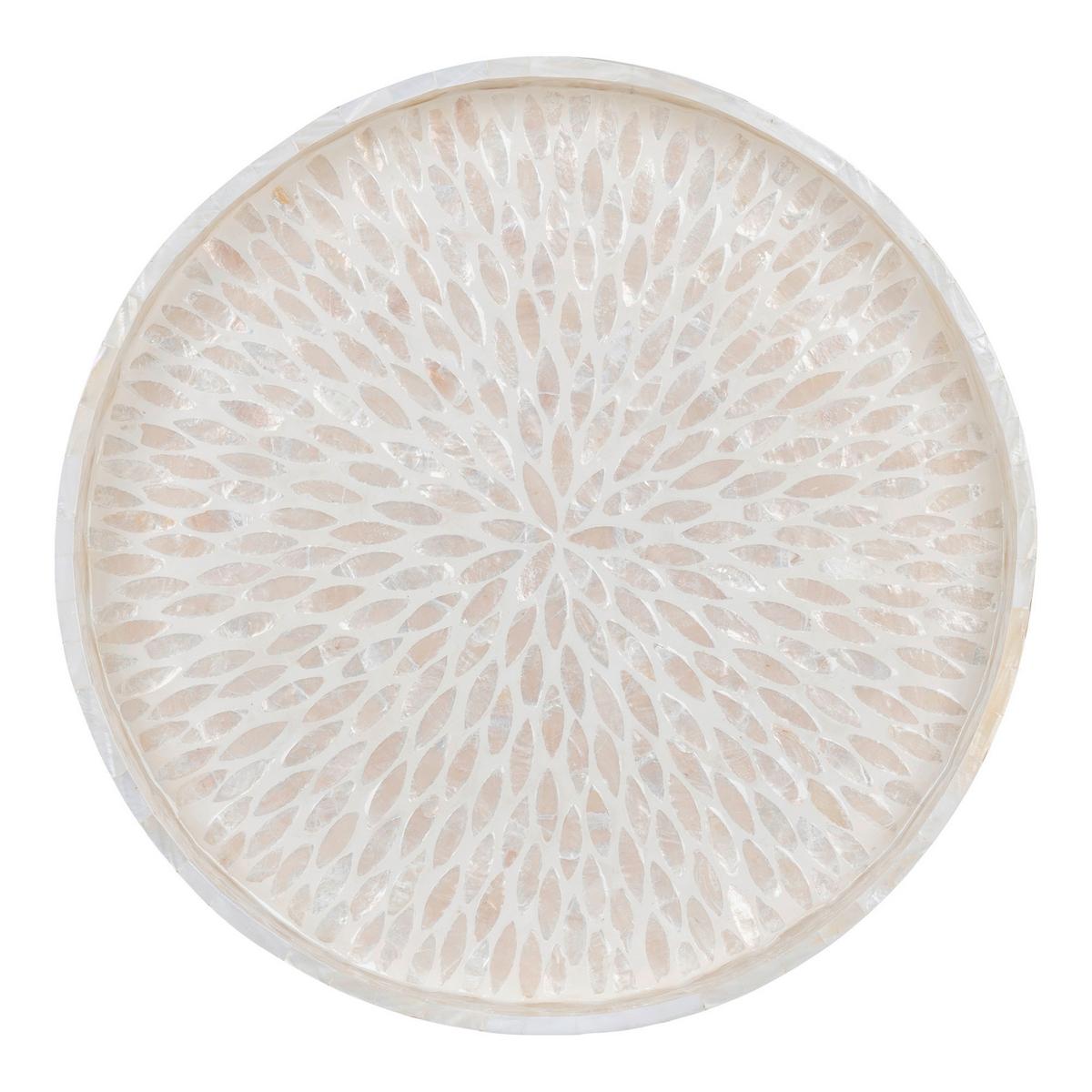 Serviertablett Tray Beige - Beige, Design, Holz/Keramik (40/3.5/40cm)