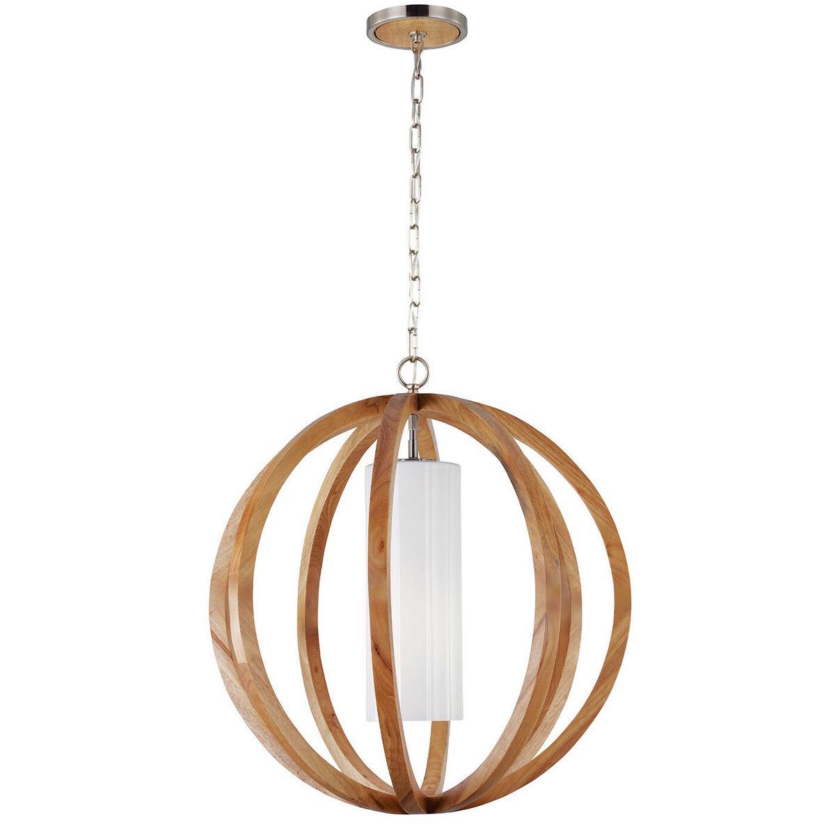 Viseća Svjetiljka Allier - Natur, staklo/drvo (66/87.6cm) - Elstead Lighting