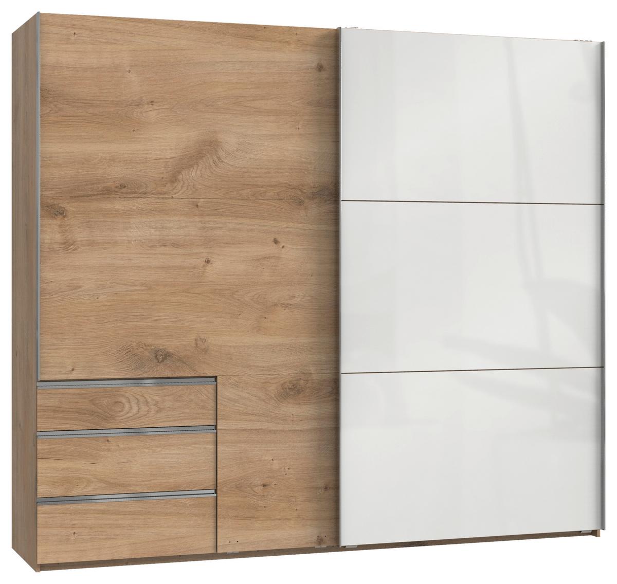 Ormar S Kliznim Vratima Level 36c - bijela/boje hrasta, Moderno, drvni materijal (250/216/65cm) - Modern Living