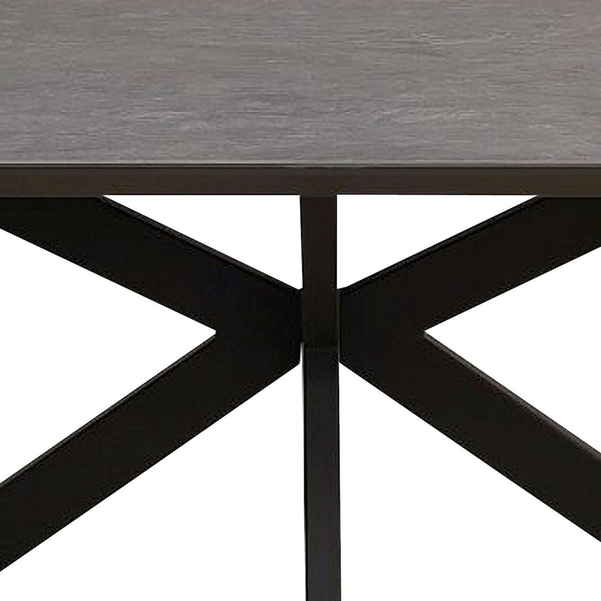 Jedilna Miza Steve, Črna, Keramična Plošča, 180x90 - črna, Moderno, kovina/leseni material (180/76/90cm)