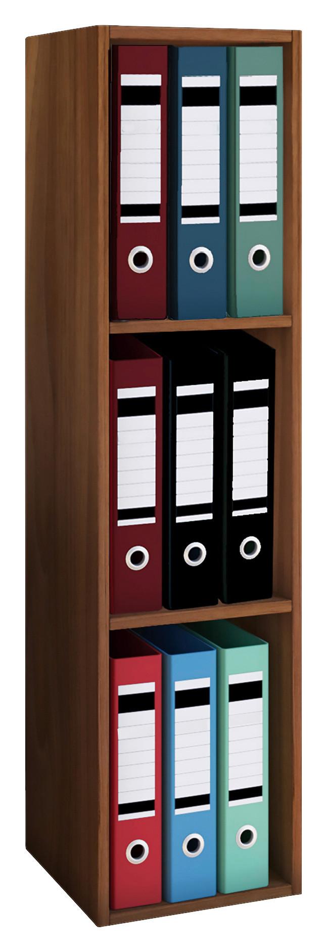 Aktenschrank Offas Nussbaumfarben, 3-fach - Nussbaumfarben, MODERN, Holzwerkstoff (34/107/29cm) - MID.YOU