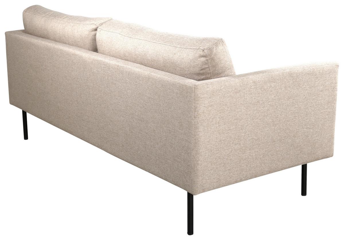 2-SITZER-SOFA ZOOM - Hellbraun/Beige, Design, Textil/Metall (180/78/80cm) - Livetastic