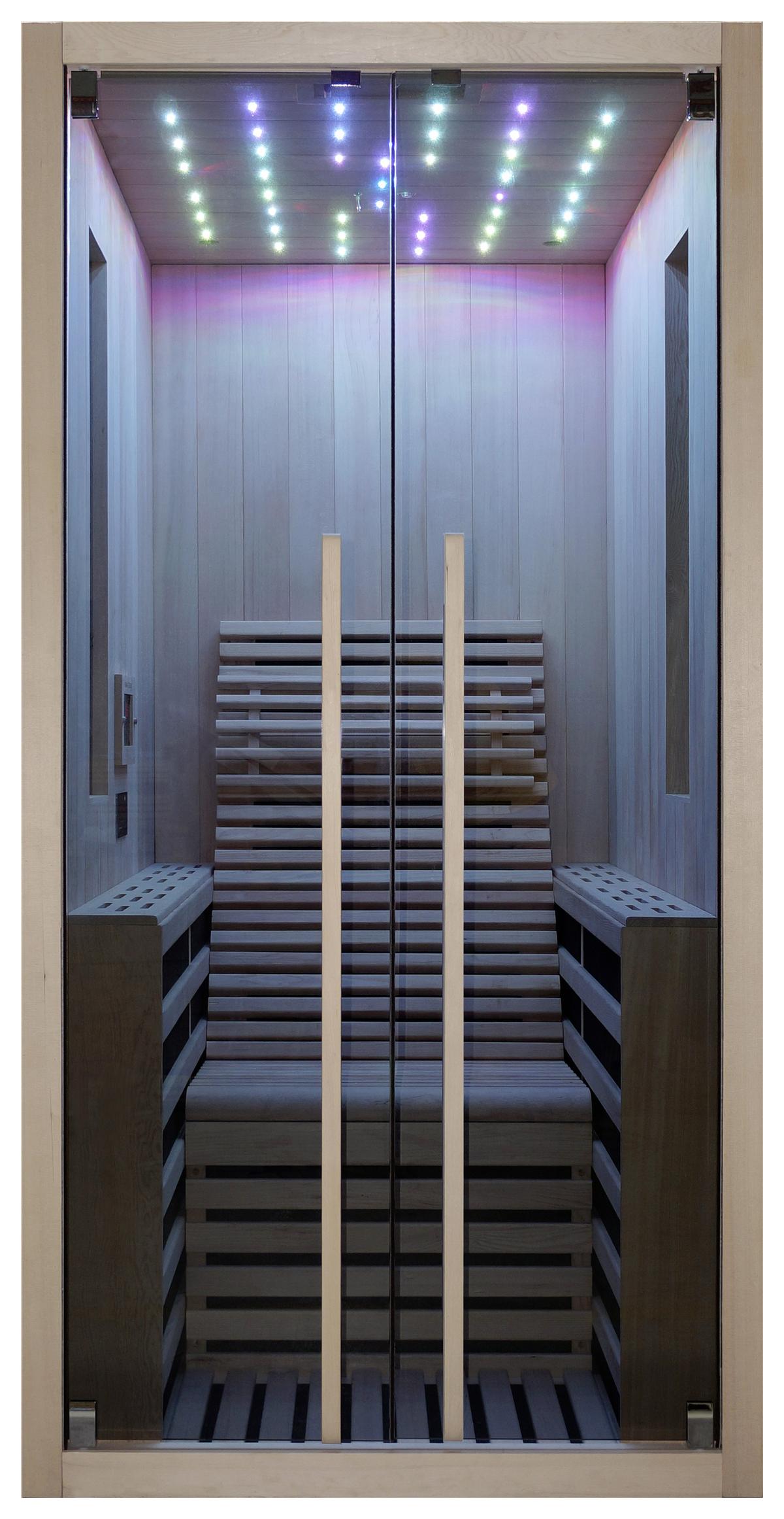 Infrarotkabine Carbon ca. 100x195x130cm - Naturfarben, Basics, Holz (100/195/130cm) - Sanotechnik