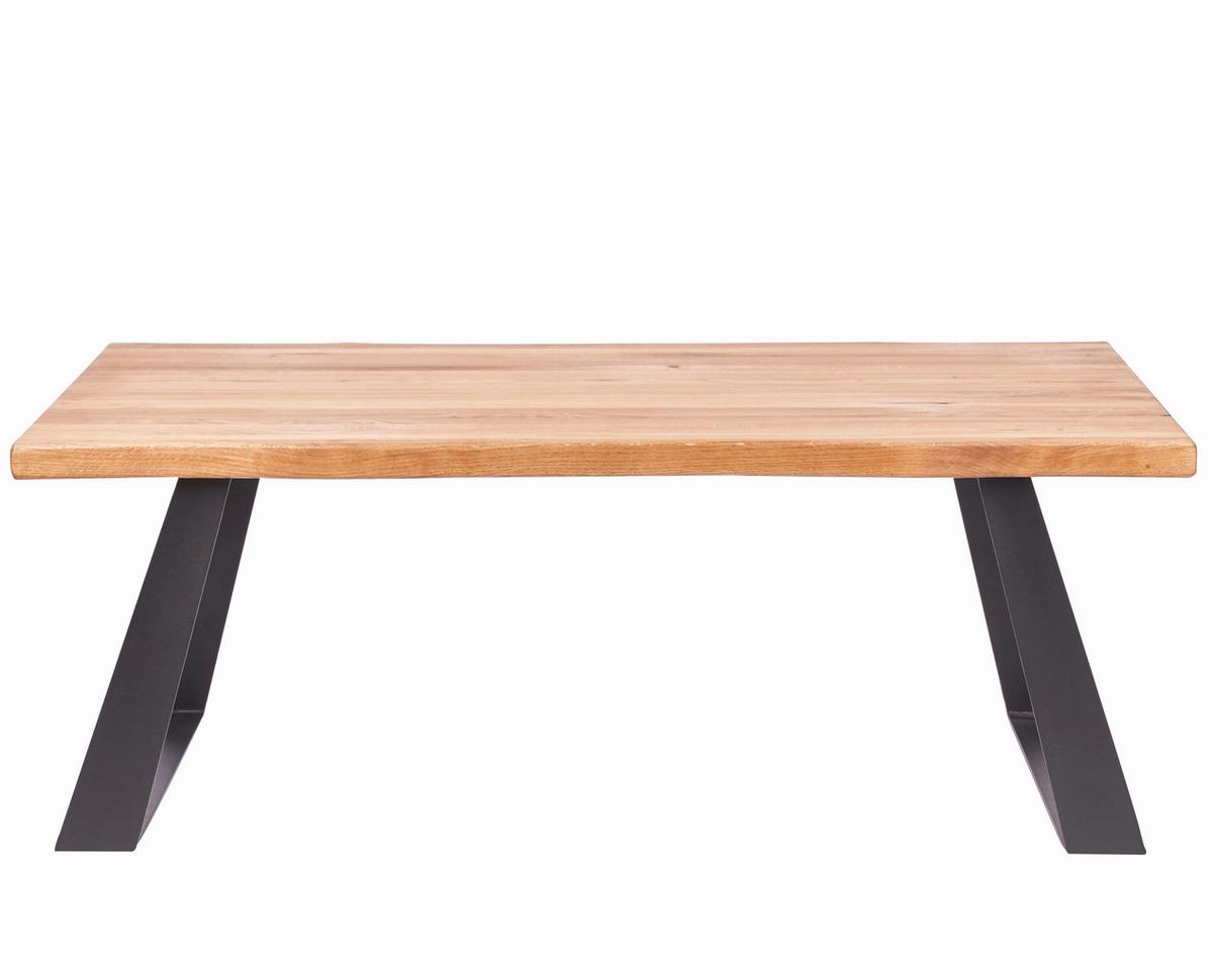 Couchtisch B152415 Jonas - Eichefarben/Schwarz, Natur, Holz/Metall (110/44/60cm) - Globo