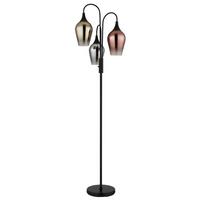 Stehleuchte Lavus Kupferfarben max. 40 Watt - Klar/Chromfarben, Design, Glas/Metall (43/165cm) - Globo