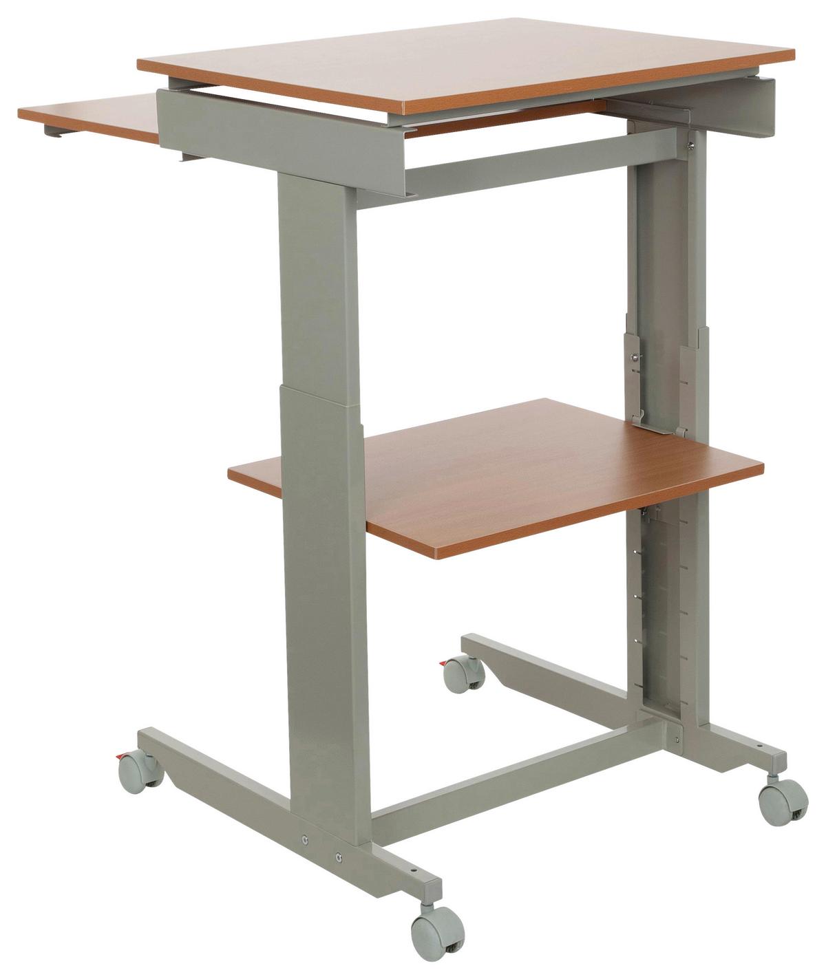 Pisalna Miza Workstation, Siva, Barva Bukve - siva/barve bukve, Basics, kovina/umetna masa (60/71,5-107,5/50cm) - MID.YOU
