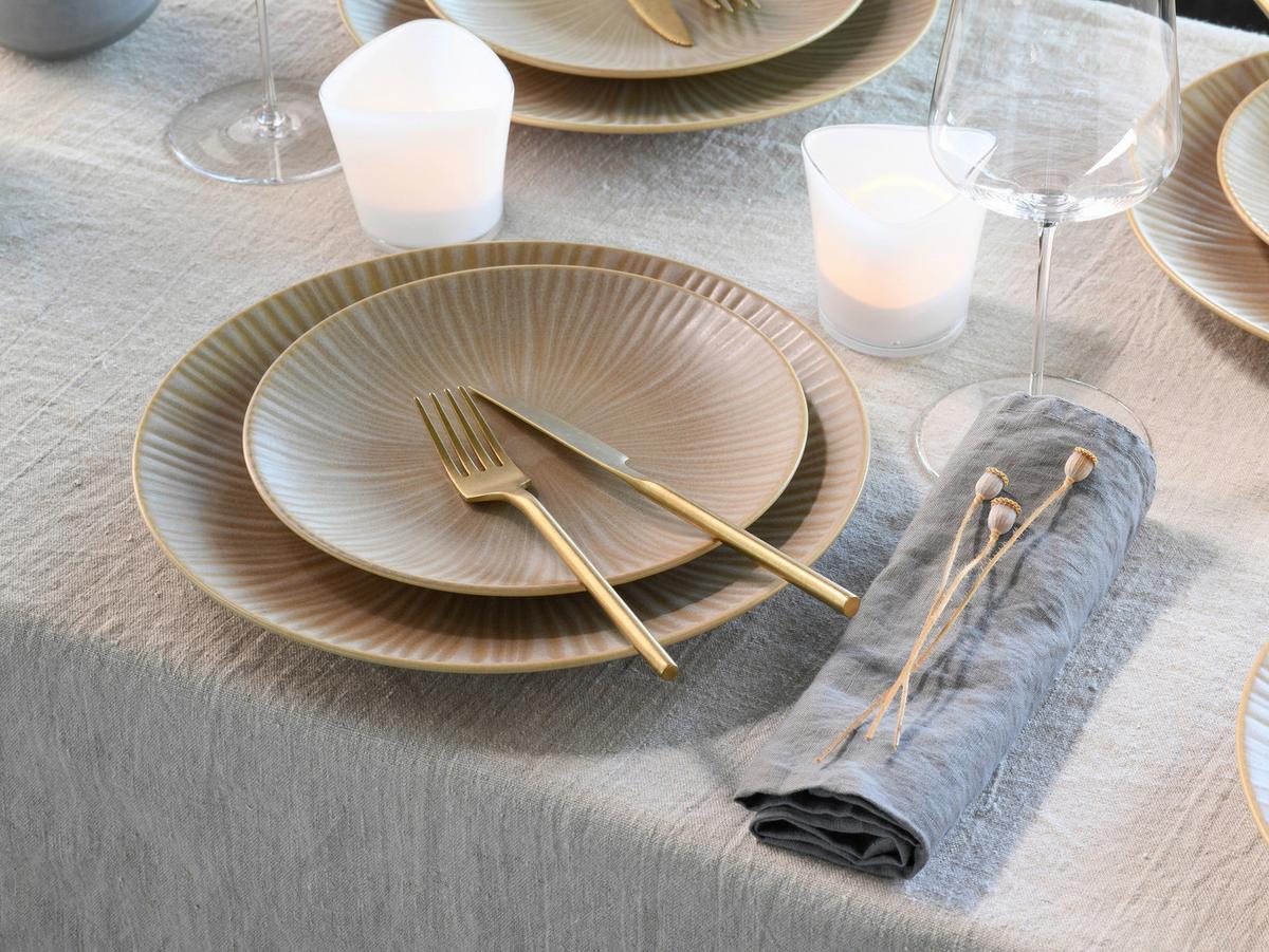 Kombinirani Servis Vesuvio Sand, 12-Delni - peščene barve, Basics, keramika - Creatable