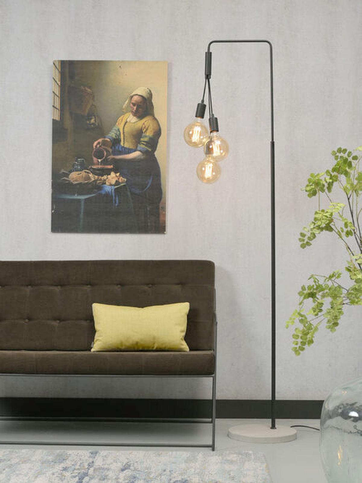 Állólámpa Oslo/f3/b - fekete/szürke, Design, kő/fém (48/190/32cm) - It's about Romi