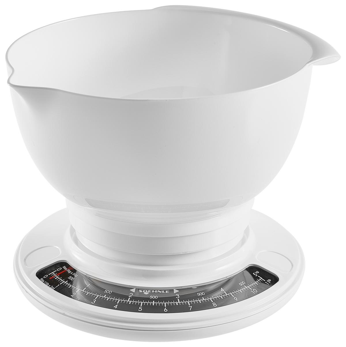 WAGA KUCHENNA 65054 - biały, Basics, tworzywo sztuczne (14/25,3/22,9cm) - Soehnle