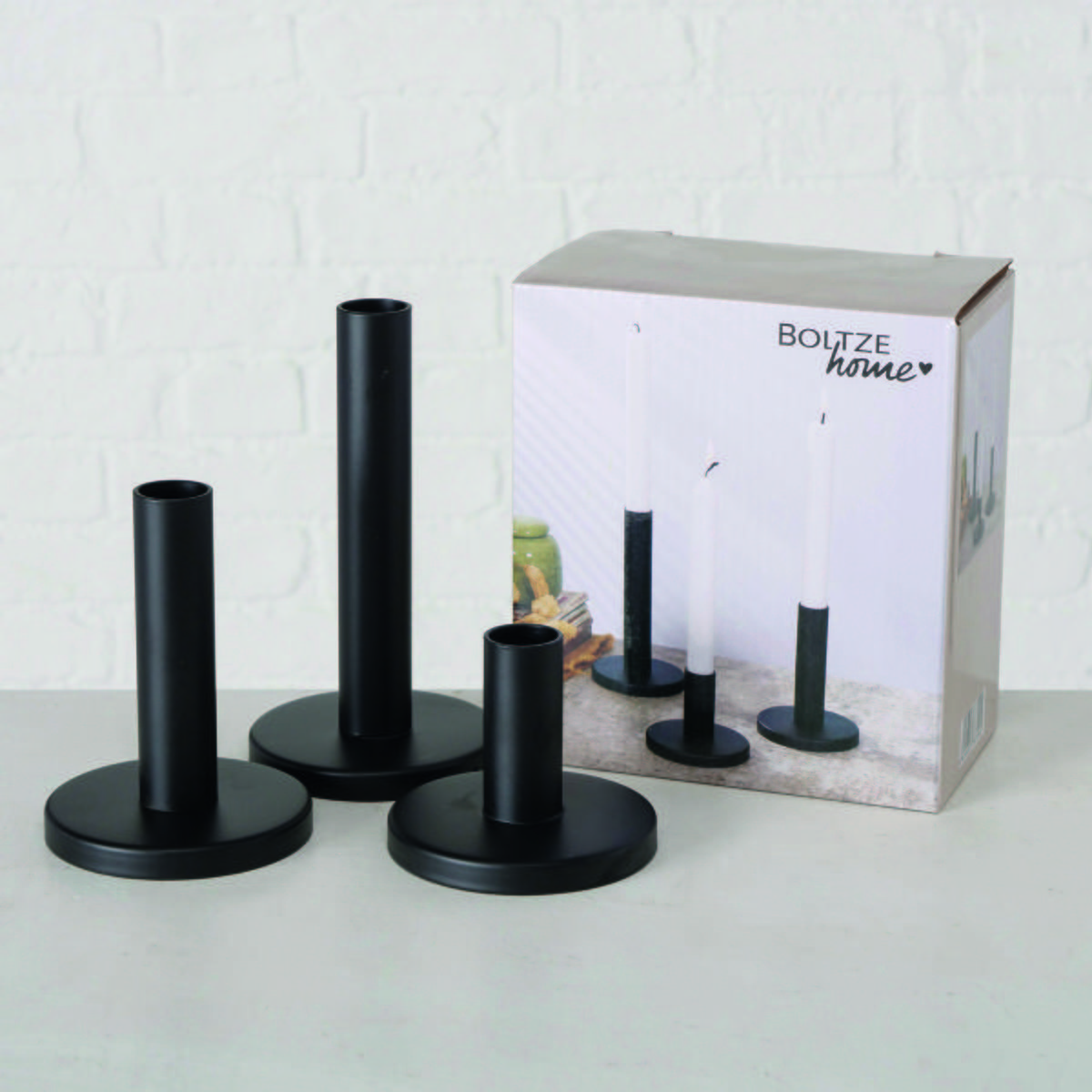 online Kerzenhalter-Set in Schwarz bestellen