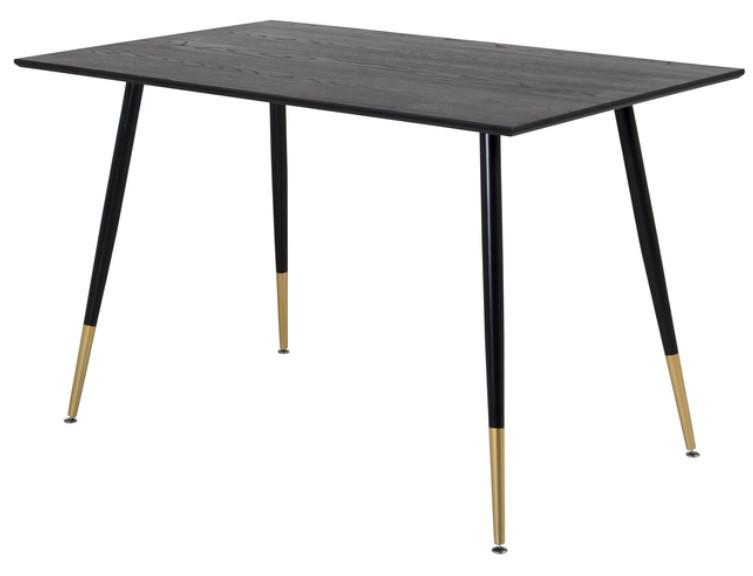 ESSTISCH DIPP - Goldfarben/Schwarz, Design, Holz/Metall (120/85/75cm) - Livetastic