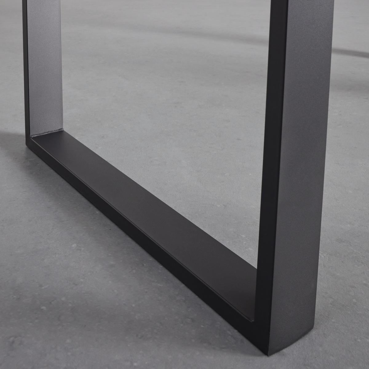 Ausziehtisch Kilian Eiche Echtholz ca. 150-190x90 cm - Eichefarben/Schwarz, Modern, Holz/Metall (150-190/90/75cm) - Bessagi Home