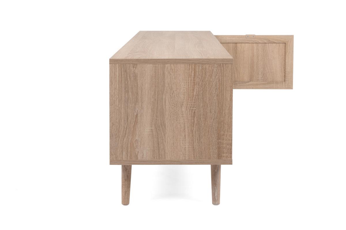 KOMODA NISKA BALI - kolor dębu sonoma, Natur, materiał drewnopochodny (150/52/40cm) - MID.YOU