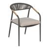 UTESTOL MAXI - beige/antracit, Modern, metall/trä (55/80/62cm) - Mömax
