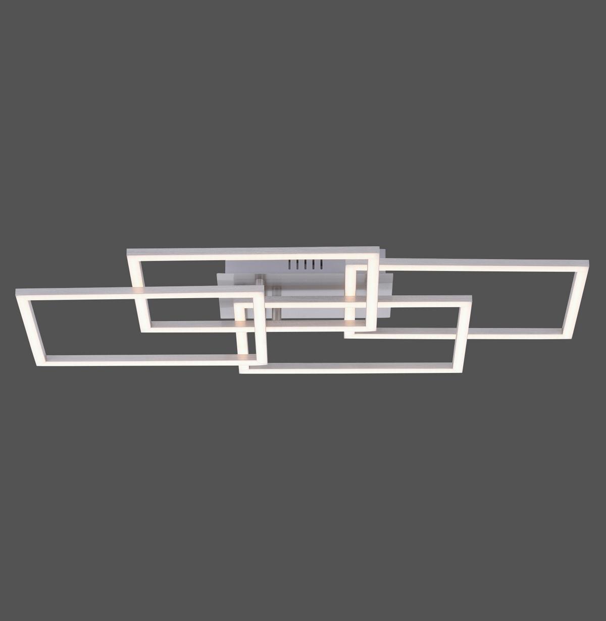 LED-Deckenleuchte Iven max. 41 Watt - Alufarben, Design, Kunststoff/Metall (70/34,5/9,5cm)