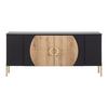 LOWBOARD HONG KONG -EXKLUSIV- - Zwart/Goudkleuren, Lifestyle, Houtcomposiet/Metaal (160/71,9/37,5cm) - Mömax