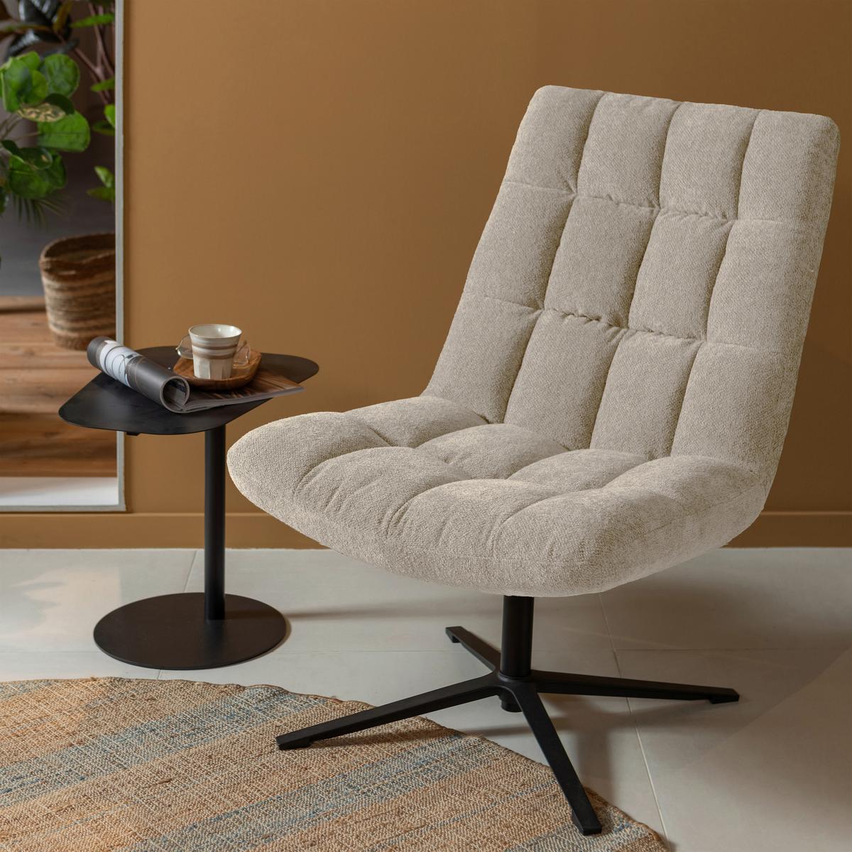 Beistelltisch Lia Schwarz B: 50 cm - Schwarz, Design, Metall (50/38/50cm) - Livetastic