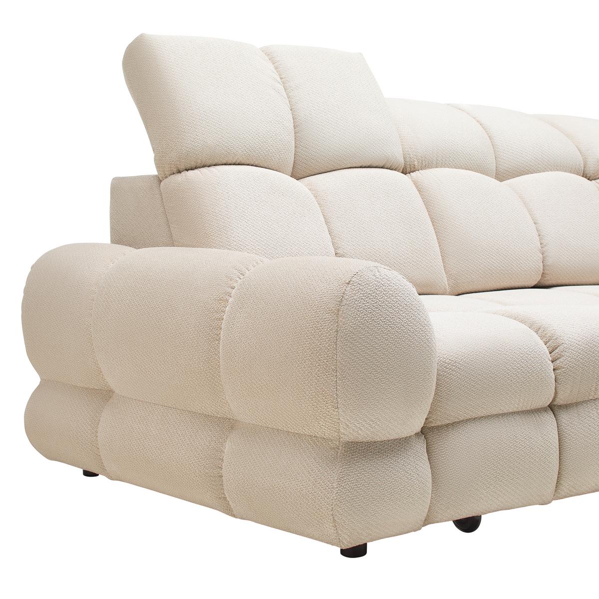 Ecksofa Tollo L Beige - Beige/Schwarz, MODERN, Holz/Holzwerkstoff (302/217cm) - Premium Living