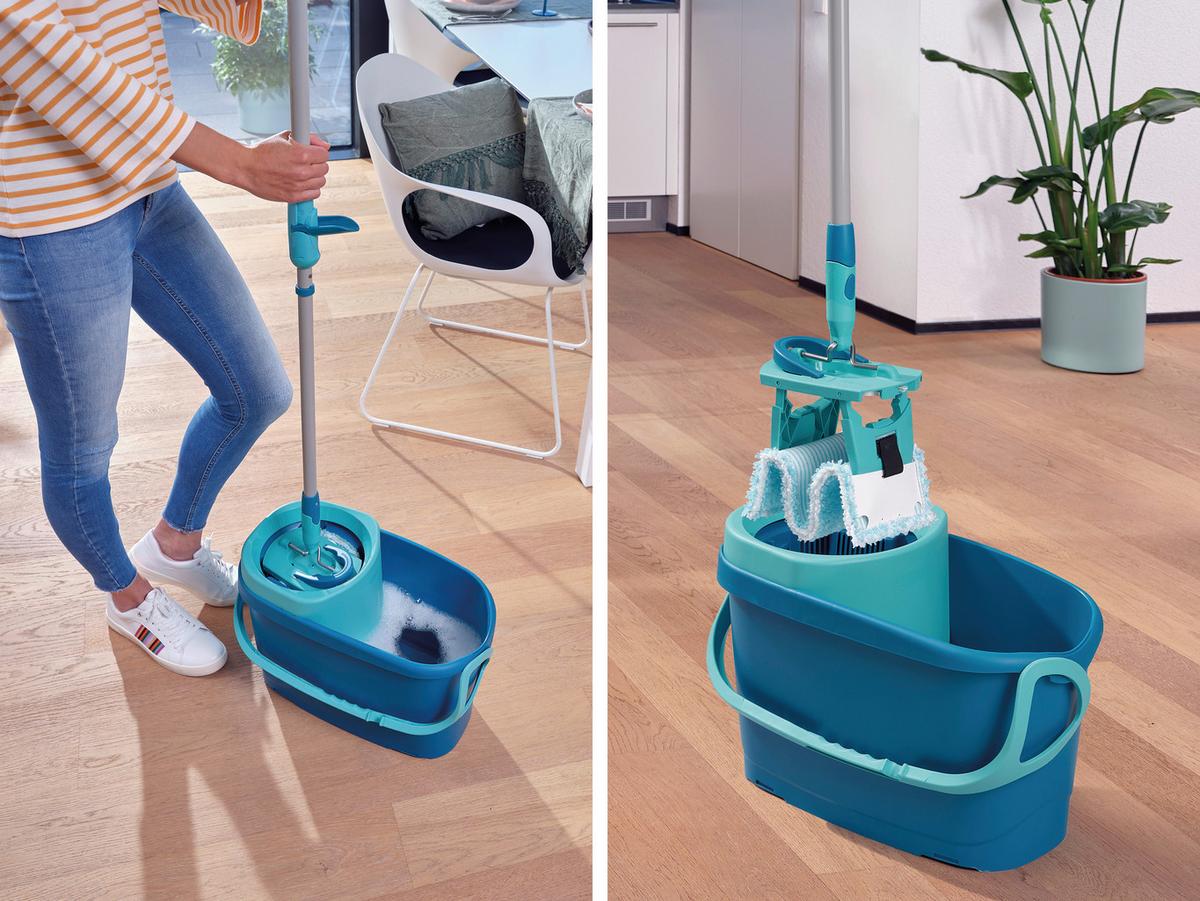 Felmosószett Leifheit Clean Twist Disc Mop - fehér, textil/fém (26/46/26cm) - Leifheit