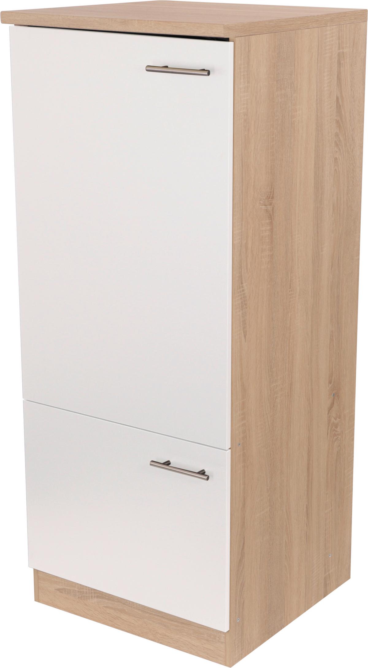 Omara Za Vgradno Napravo Merle, Barva Hrasta, Bela - srebrne barve/barve hrasta, Basics, kovina/leseni material (60/144,8/60cm) - Respekta