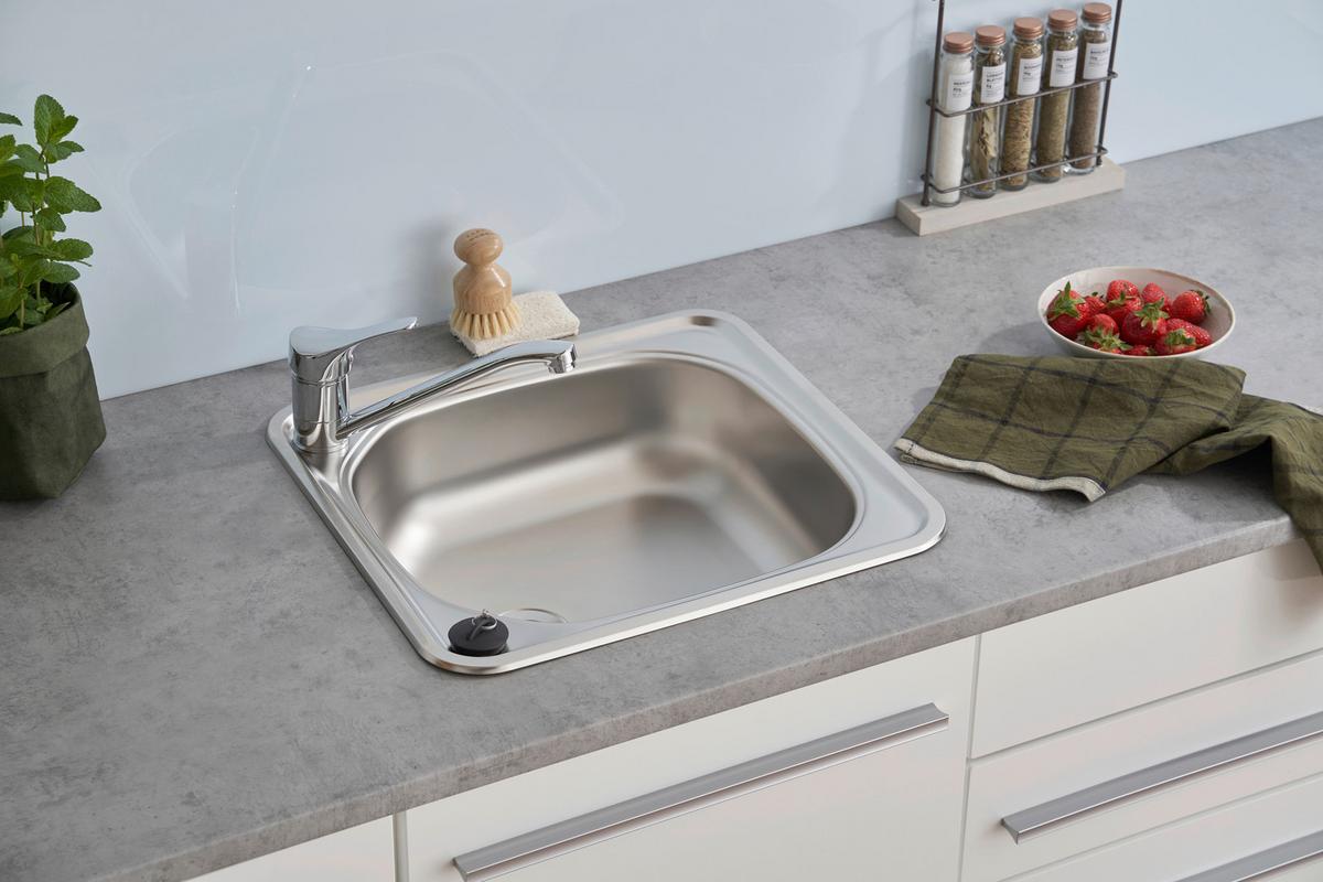 Pomivalno Korito Dallas, 46,5x43,5cm - barve nerjavečega jekla, Basics, kovina (46,5/15,5/43,5cm) - Respekta