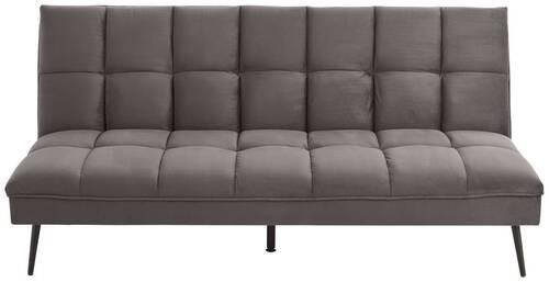 Zofa S Posteljno Funkcijo Pur, Siva, Žamet - siva/črna, Moderno, kovina/tekstil (178/84/98cm)