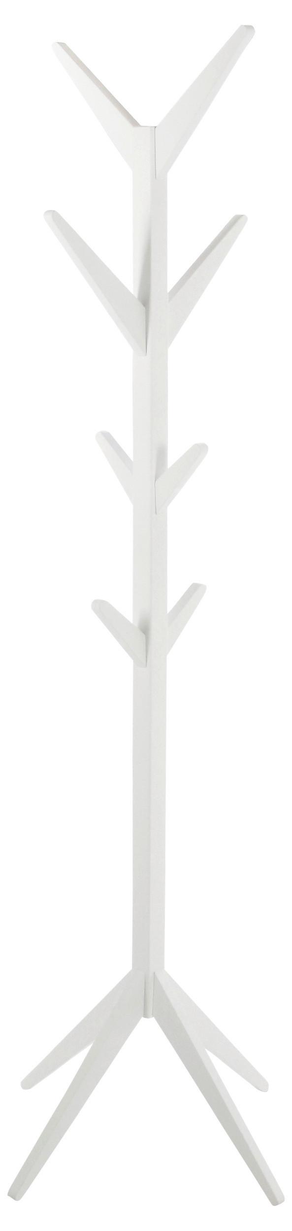 Podna Vješalica Ascot - bijela, Basics, drvni materijal (42/178/42cm) - Modern Living