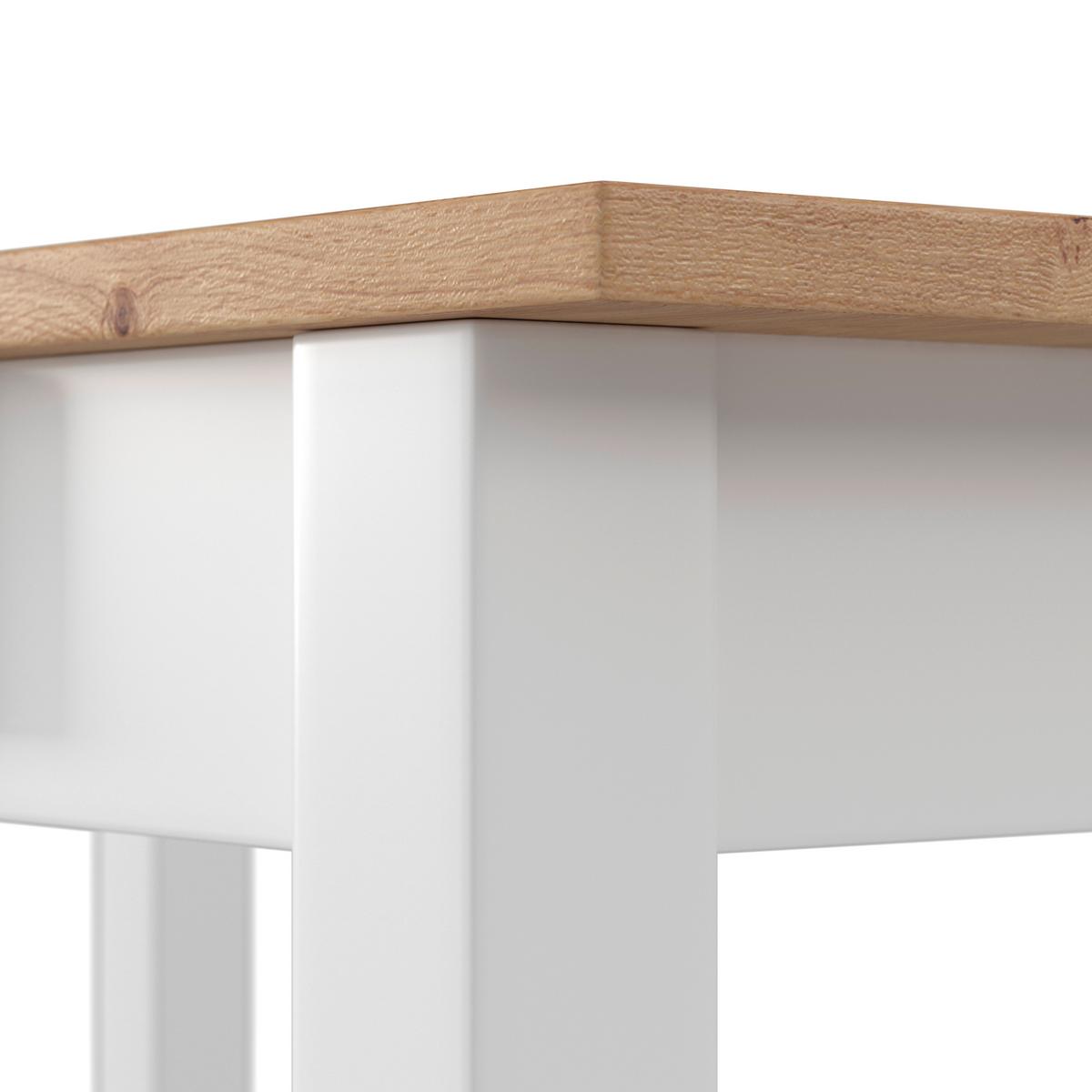 ESSTISCH CAMDEN - Weiss/Kieferfarben, Modern, Holz/Holzwerkstoff (160/79/90cm) - Bessagi Home