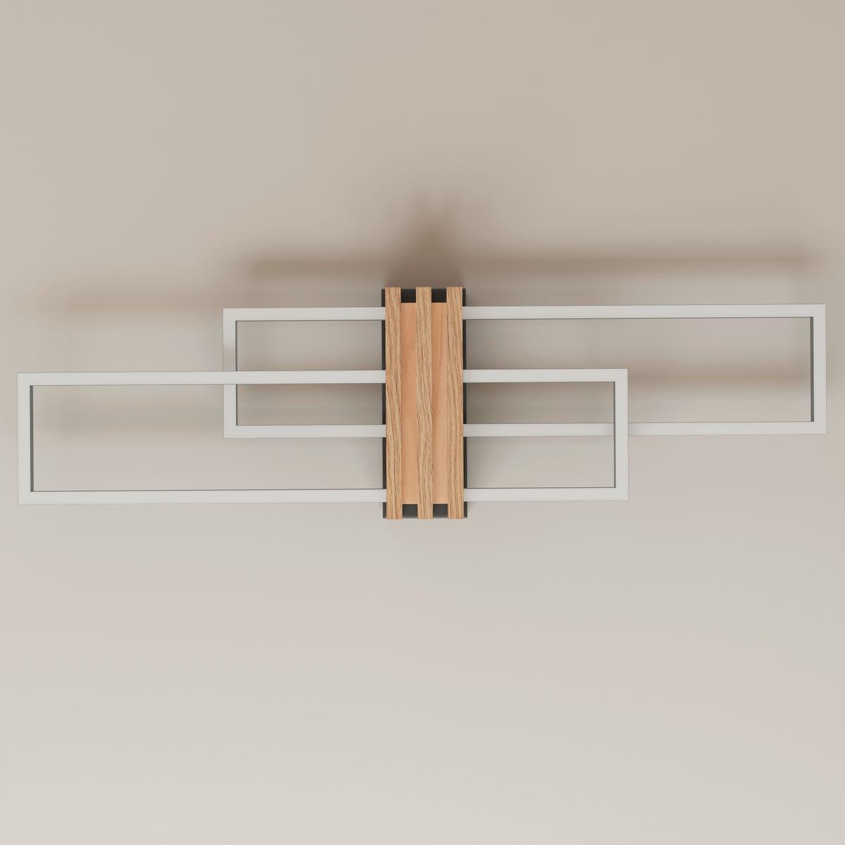 LAMPA SUFITOWA LED 67357D1 DAKARI I - czarny/opal, Design, tworzywo sztuczne/metal (80/23/8,6cm)