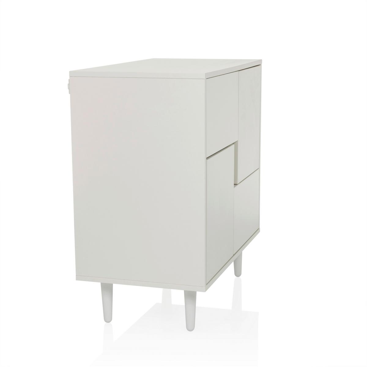 Komoda Lykkja, Bela - bela, Moderno, leseni material (72/77/39,5cm) - MID.YOU