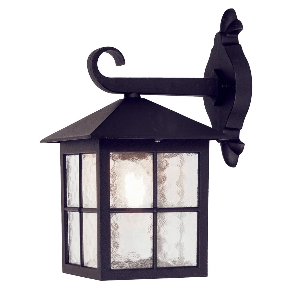 Kültéri Falilámpa Bl18-Black - fekete, Konventionell, üveg/fém (18.5/33.5/23.7cm) - Elstead Lighting