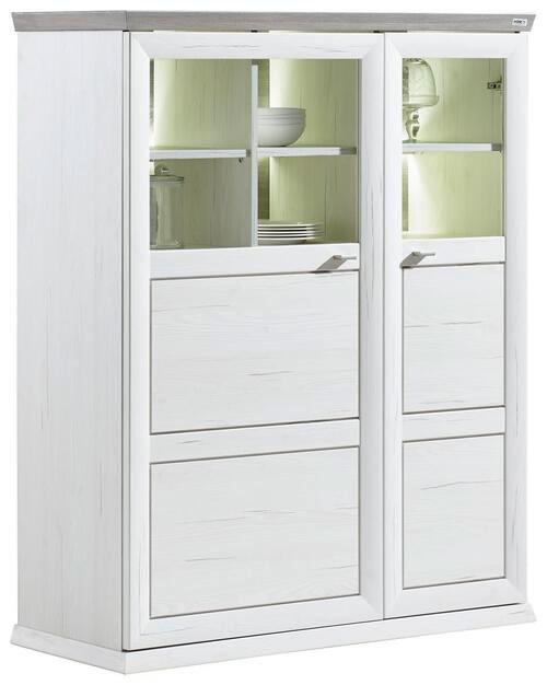 KOMODA WYSOKA CAMRON   -HOM IN- - biały/szary, Lifestyle, materiał drewnopochodny/metal (110,2/134,3/43cm) - Hom`in