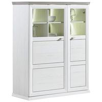 KOMODA WYSOKA CAMRON   -HOM IN- - biały/szary, Lifestyle, materiał drewnopochodny/metal (110,2/134,3/43cm) - Hom`in