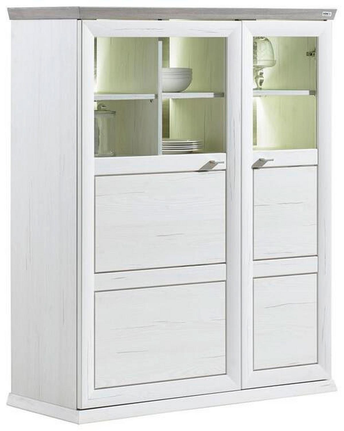 KOMODA WYSOKA CAMRON   -HOM IN- - biały/szary, Lifestyle, materiał drewnopochodny/metal (110,2/134,3/43cm) - Hom`in