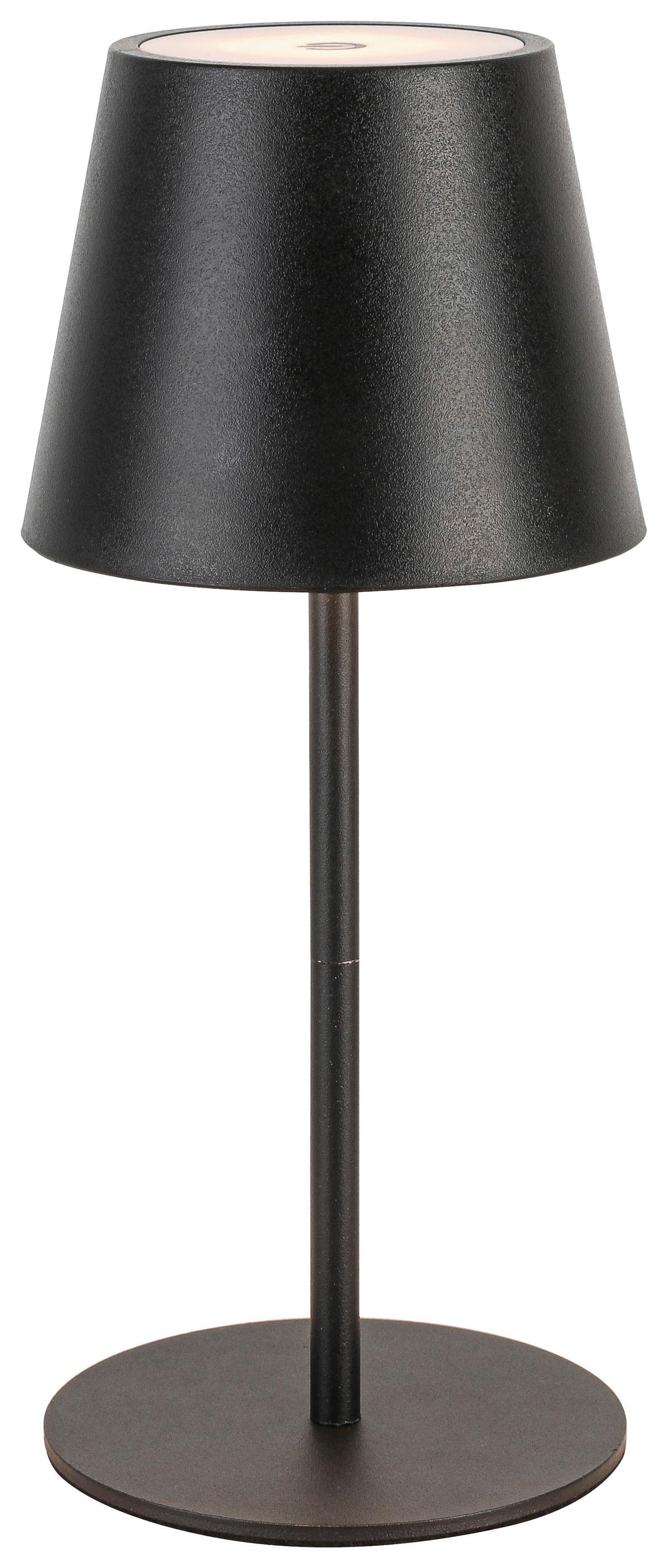 LED-Tischleuchte Noemi Schwarz max. 3 Watt - Schwarz, Konventionell, Kunststoff/Metall (10,6/17-36cm) - Mömax