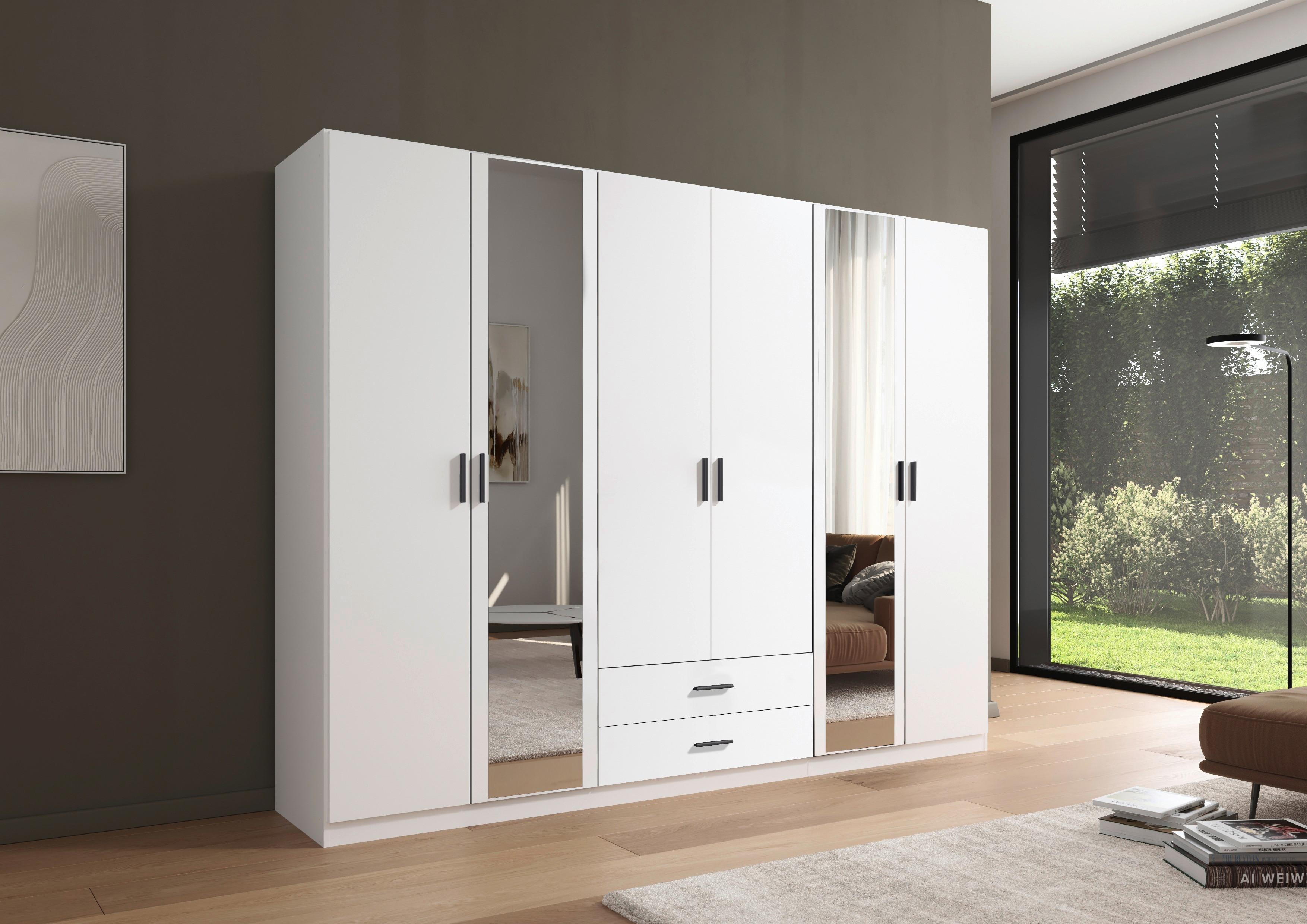 DULAP USI ROTATIVE DESPINA - alb, Konventionell, material pe bază de lemn (271/210/54cm)