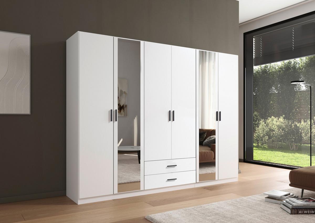 DULAP USI ROTATIVE DESPINA - alb, Konventionell, material pe bază de lemn (271/210/54cm)