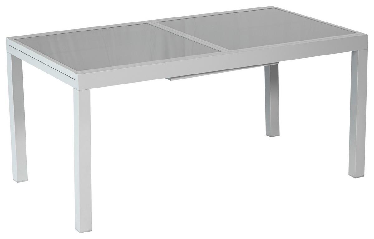 Vrtni Set Amalfi, 5-delni, Raztegljiva Miza - modra/srebrne barve, Moderno, kovina/tekstil - Gardenson