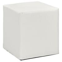 Hocker in Weiss - Weiss/Schwarz, Kunststoff/Textil (40/42/40cm) - Mömax