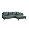 Wohnlandschaft Baggio Blau Velours - Blau/Schwarz, MODERN, Holz/Textil (277/162cm) - Livetastic