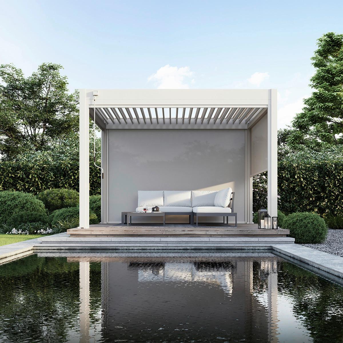 Pergola Trumpf, Biserna Barva, 3x3,6m - biserna, Basics, kovina (300/255/360cm) - Gardenson