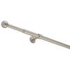 Vorhangstangenset Wand/Decke aus Metall - Edelstahlfarben, Metall (120-210cm) - Premium Living