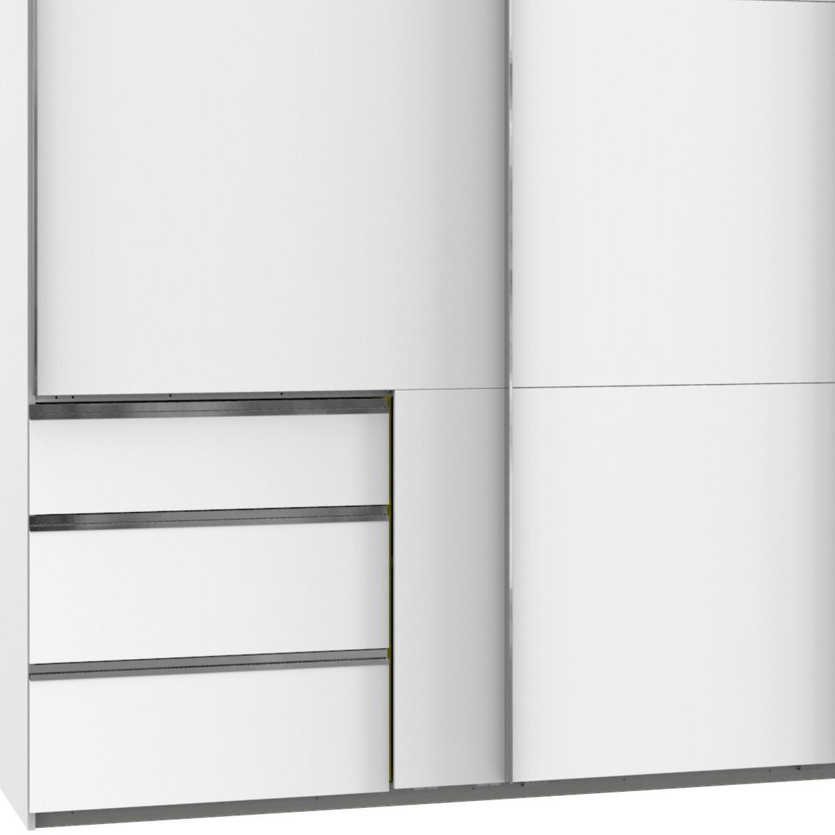 Ormar S Kliznim Vratima Level 36a - bijela/boje kroma, Basics, drvni materijal/metal (350/216/65cm) - Modern Living