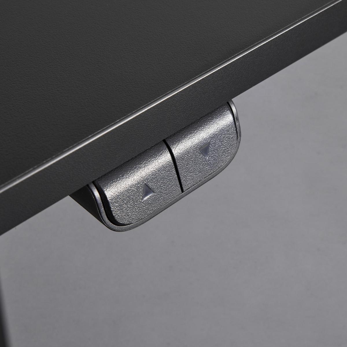 BIURKO ROMINA - czarny, Modern, metal/drewno (120/59/73,1-123,1cm) - Bessagi Home